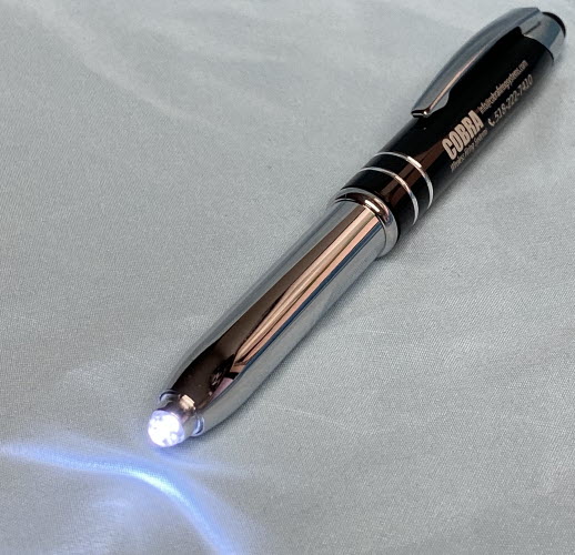 8er Set Touchpen Mit LED Licht & Kugelschreiber - 8 Stylusfarben, Für Smartphones Und Tablets