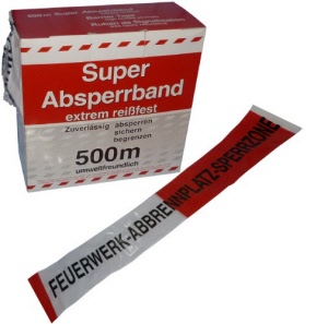 Absperrband Feuerwerk-Abbrennplatz-Sperrzone zum sichern des Feuerwerkes