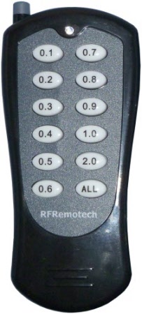 Ersatzfernbedienung SuperbFire Stepper der Firma RFRemotech